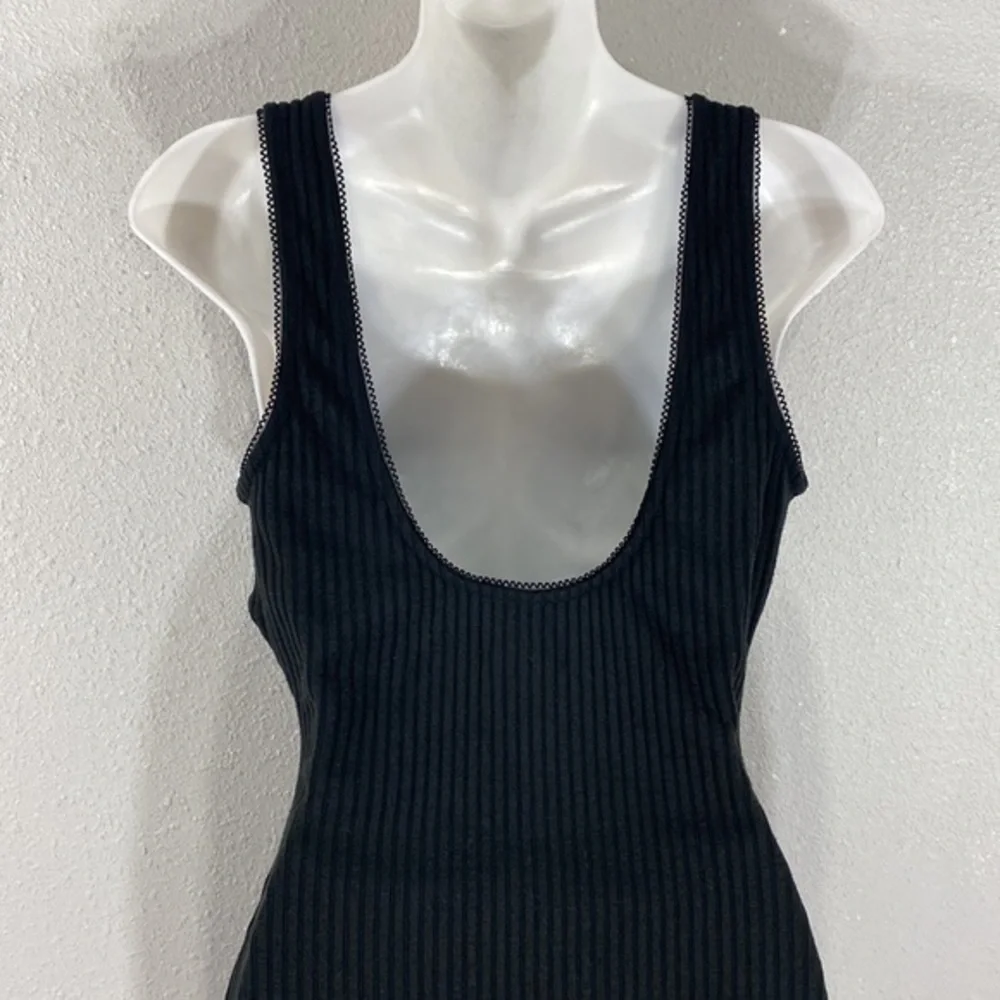 Lovers + Friends Tatiana Black Tank Button Down Mini Dress C.C10 - Picture 10 of 12
